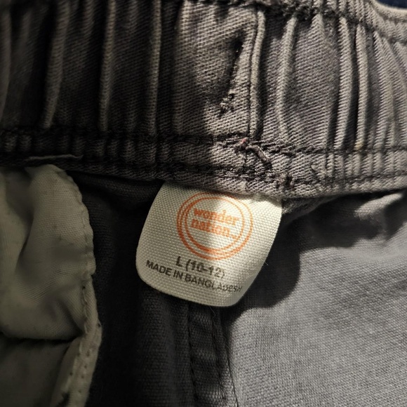 WONDER NATION Gray Mid‎ Thigh Cargo Pockets Drawstring Casual Boys Large - Picture 5 of 5